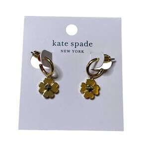 Kate Spade spades & studs enamel huggies Earrings in gold tone